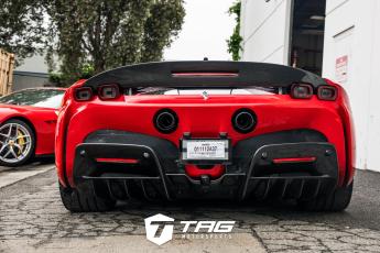 SF90 with Novitec Carbon Ducktail Spoiler