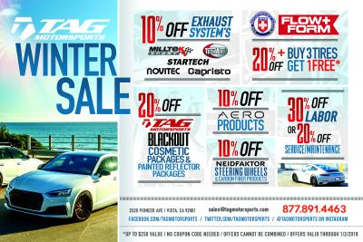 2017 TAG Winter SALE! 