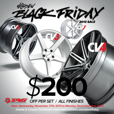 Vossen Wheels Black Friday Sale